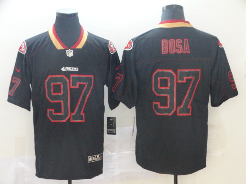 Men San Francisco 49ers #97 Bosa Nike Lights Out Black Color Rush Limited NFL Jersey->san francisco 49ers->NFL Jersey